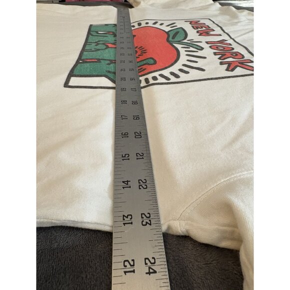 Abercrombie & Fitch Men Keith Haring New York Big Apple Graphic T-shirt L White - Picture 10 of 11